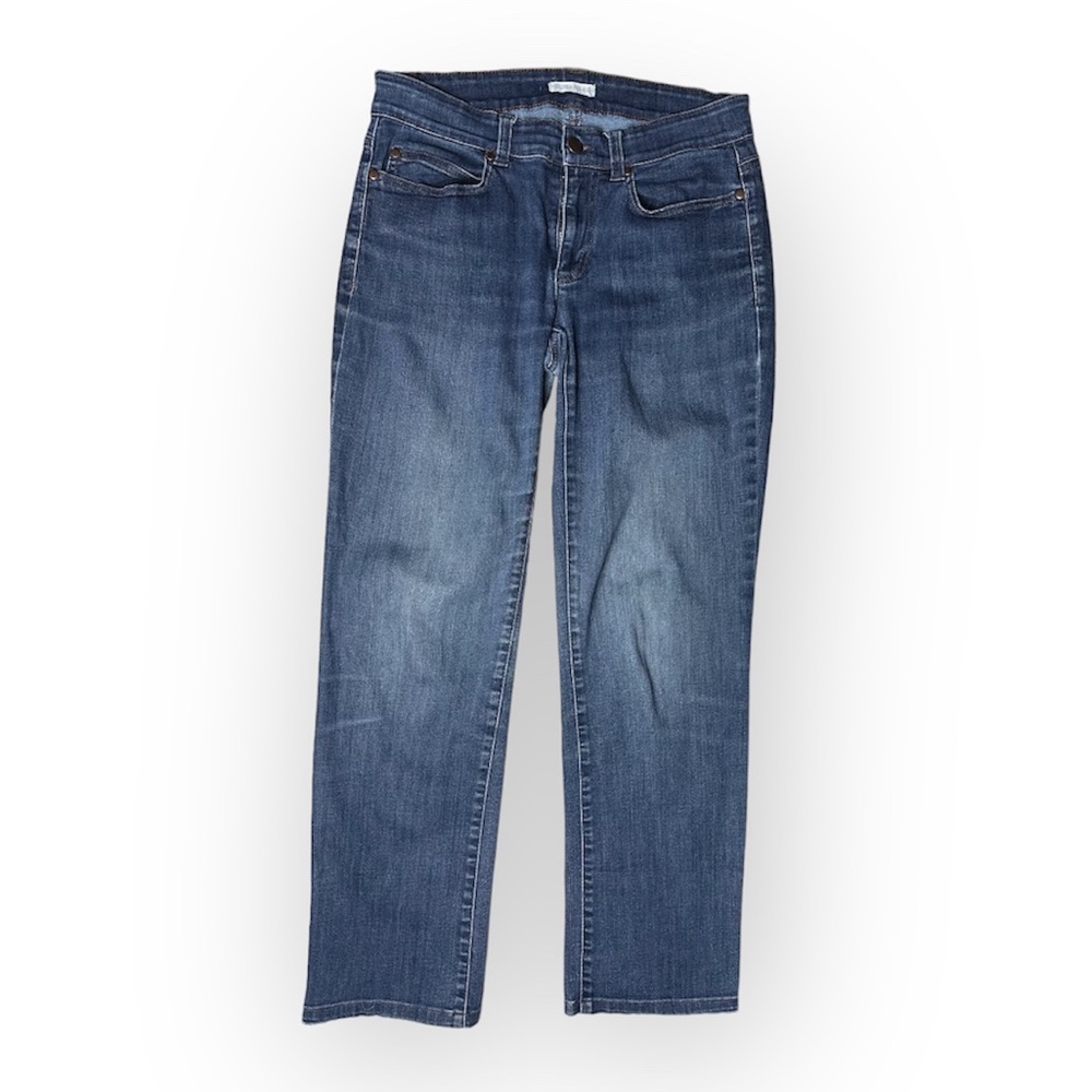 Eileen Fisher Blue Classic Jean Stretchy Denim pants with Pockets Women’s 2